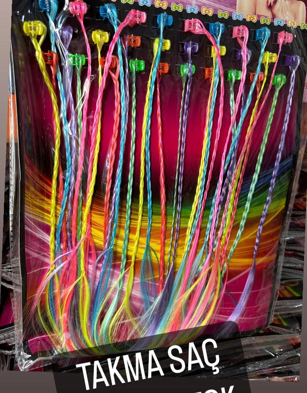 TAKMA SAÇ RENKLİ / 30LU KARTELA